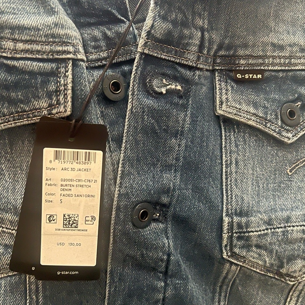 G-Star RAW Women’s Blue Denim Jacket – Size M – New With Tags - Picture 6 of 8